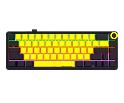 Klawiatura Lorgar KBP70 Mini HOT SWAP RGB Czarna/żółta LRG-KBP70MW-YL